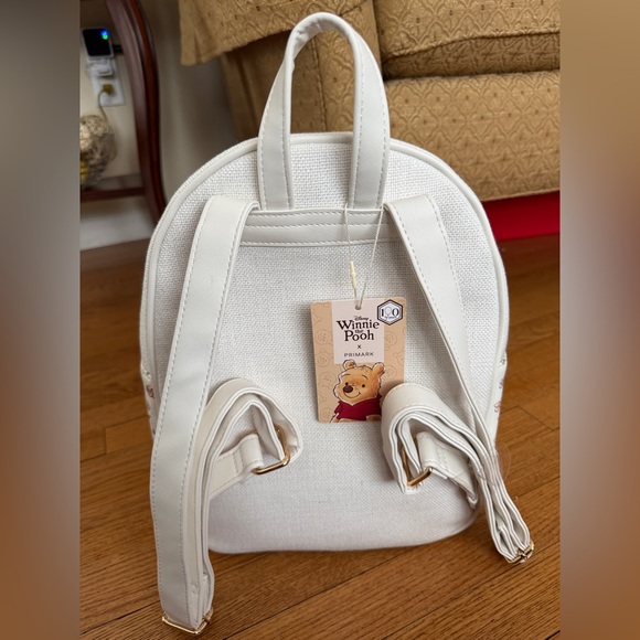 Disney Winnie the Pooh Cream White Canvas Backpack NWT